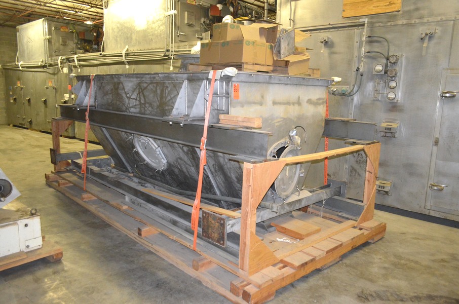 ***SOLD*** used Stainless Steel Screw Auger Conveyor with Hopper. Hopper is 5'3